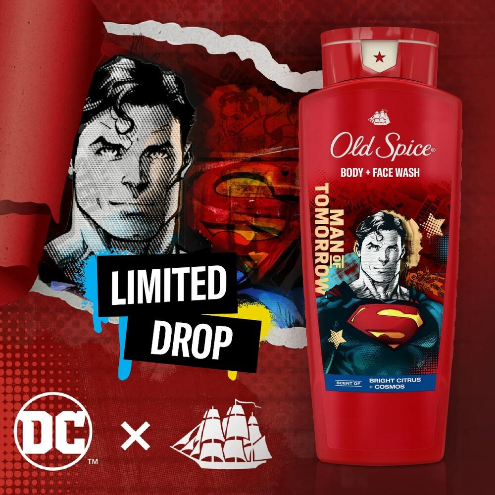 Old Spice Men's Body Wash, Bright Citrus, Superman, 24oz -New Unopened- - Picture 5 of 7